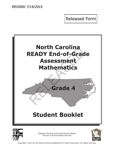  Operations and Algebraic Thinking Number and Operations in Base Ten Number and OperationsFractions Measurement and Data Geometry. . 4th grade eog released math